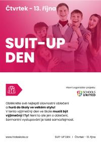 Plakátek suit-up - výjimečný den nejen o oblečení